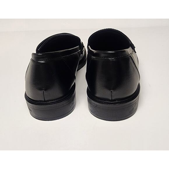 Time and Tru Faux Leather Penny Loafers Casual Business Shoes Black Size US9 - Picture 6 of 8